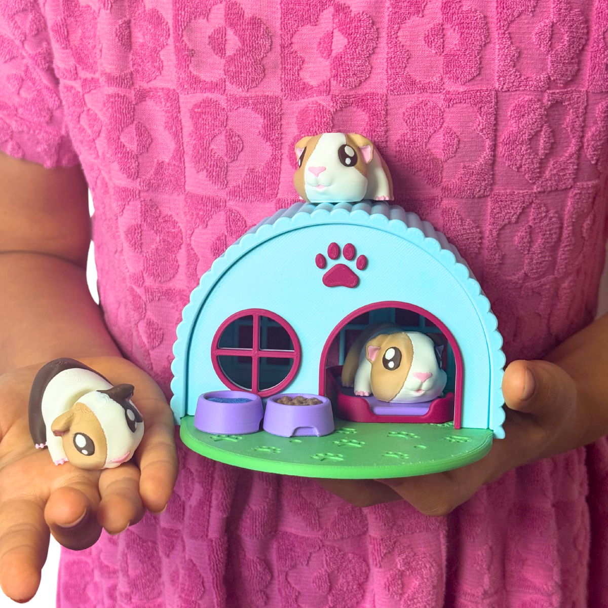 Mini Guinea Pig Habitat Playset (9-Piece Interactive Set)