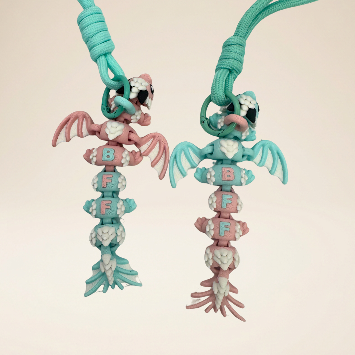 BFF Dragon Friendship Keychains – Set of 2