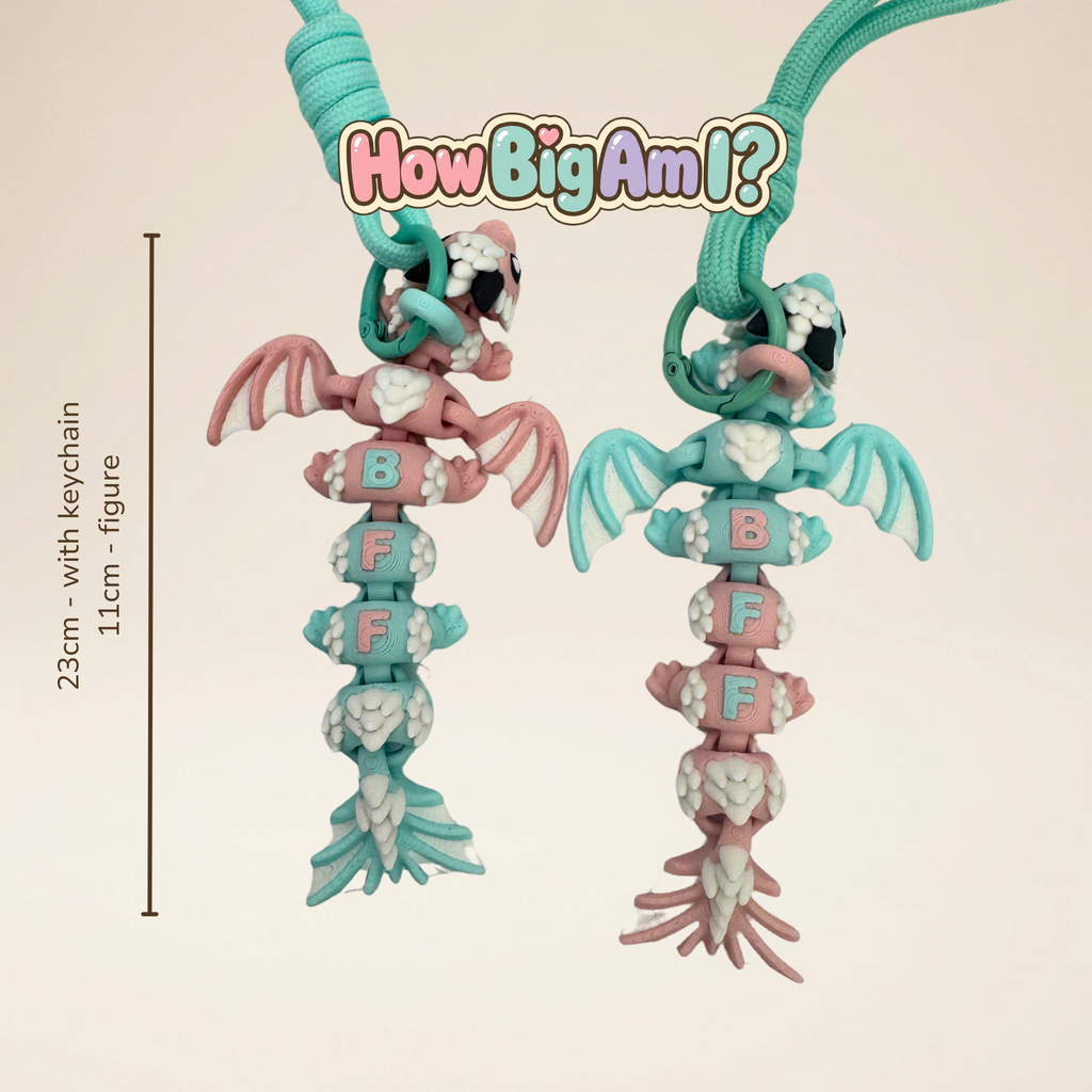BFF Dragon Friendship Keychains – Set of 2