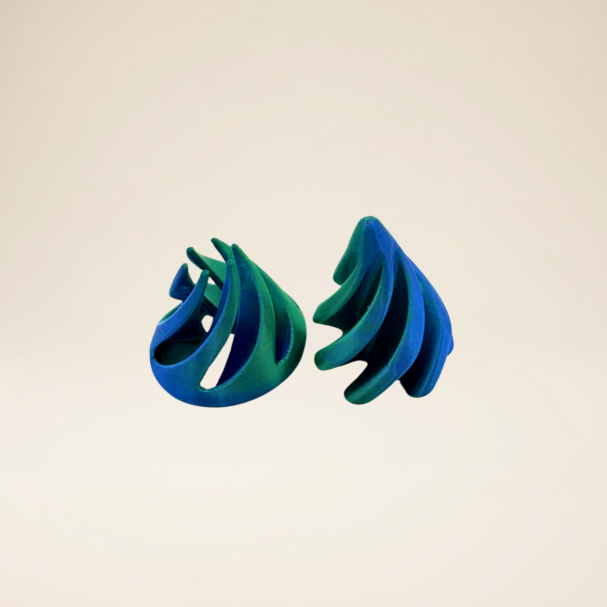 3-Piece Sensory Fidget Set - Blue – Slime Cube, Gyro Ring & Spiral Cone