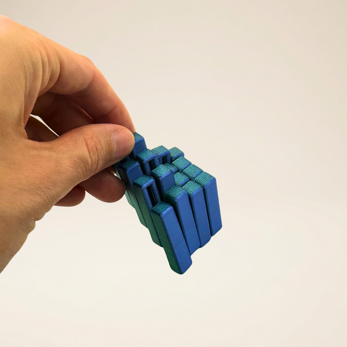 3-Piece Sensory Fidget Set - Blue – Slime Cube, Gyro Ring & Spiral Cone