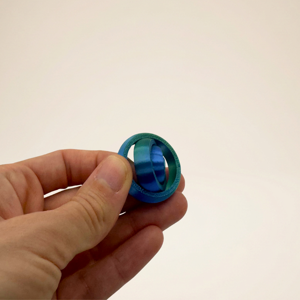 3-Piece Sensory Fidget Set - Blue – Slime Cube, Gyro Ring & Spiral Cone