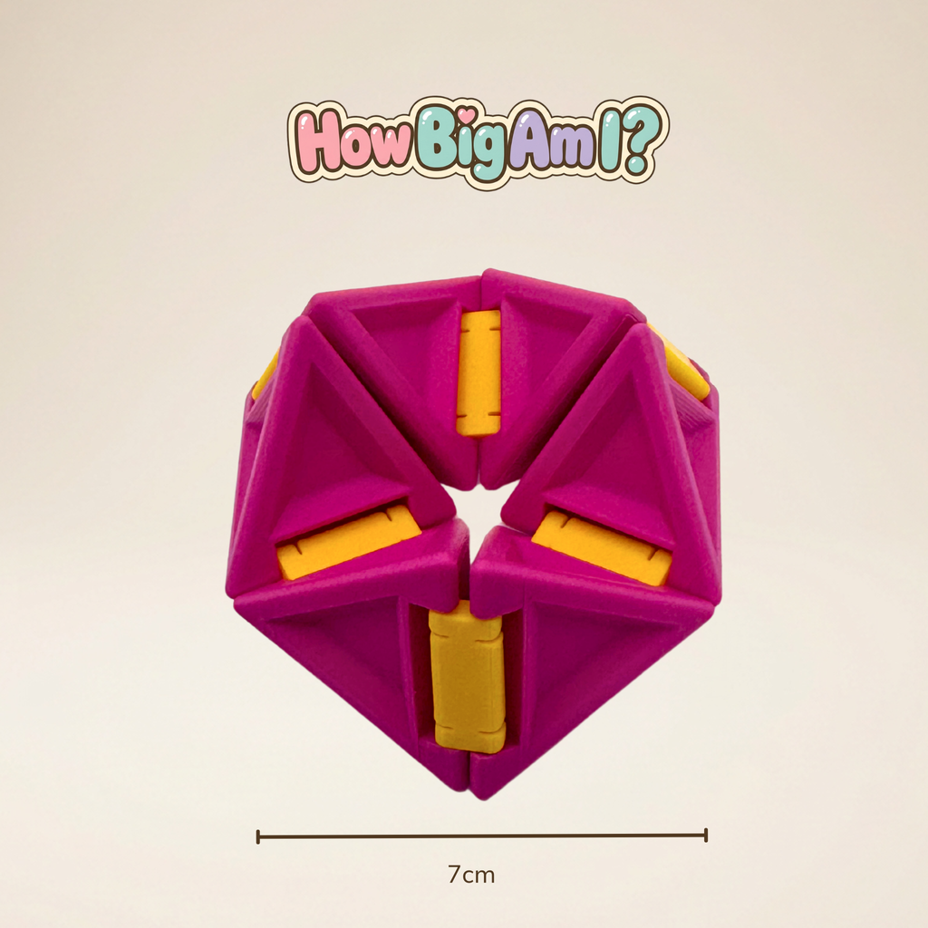 Infinity Triangle Fidget – 3D Printed Hinged Geometric Desk Toy