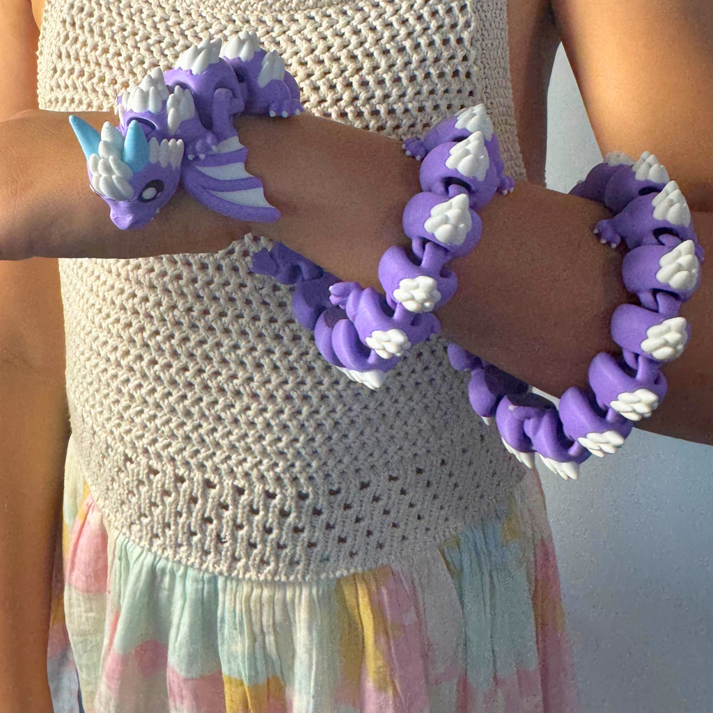 Dragey – Extra Long Flexi Articulated Dragon 3D Printed Fidget Toy
