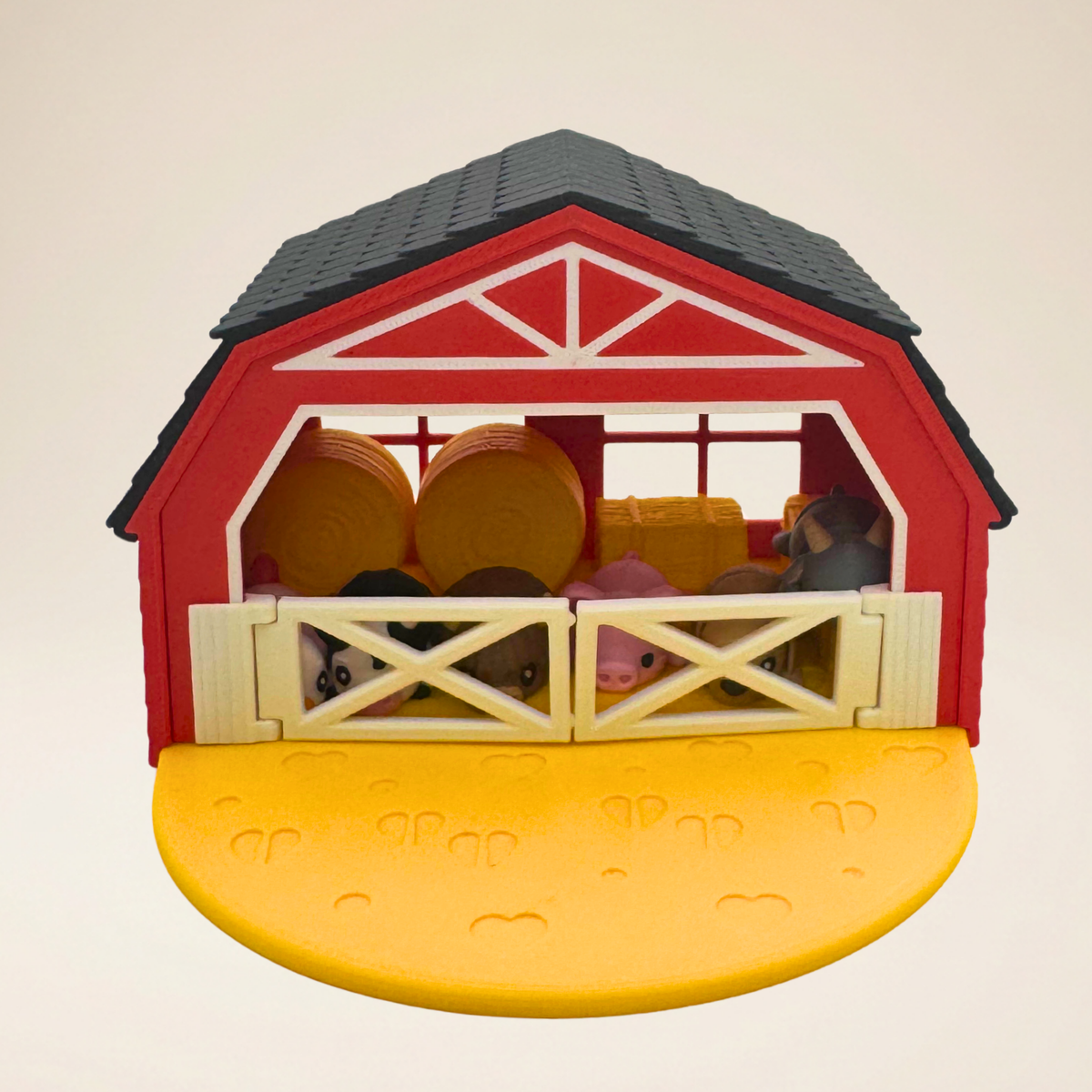 Mini Farmyard Playset – 12-Piece 3D Printed Barn & Articulated Animals