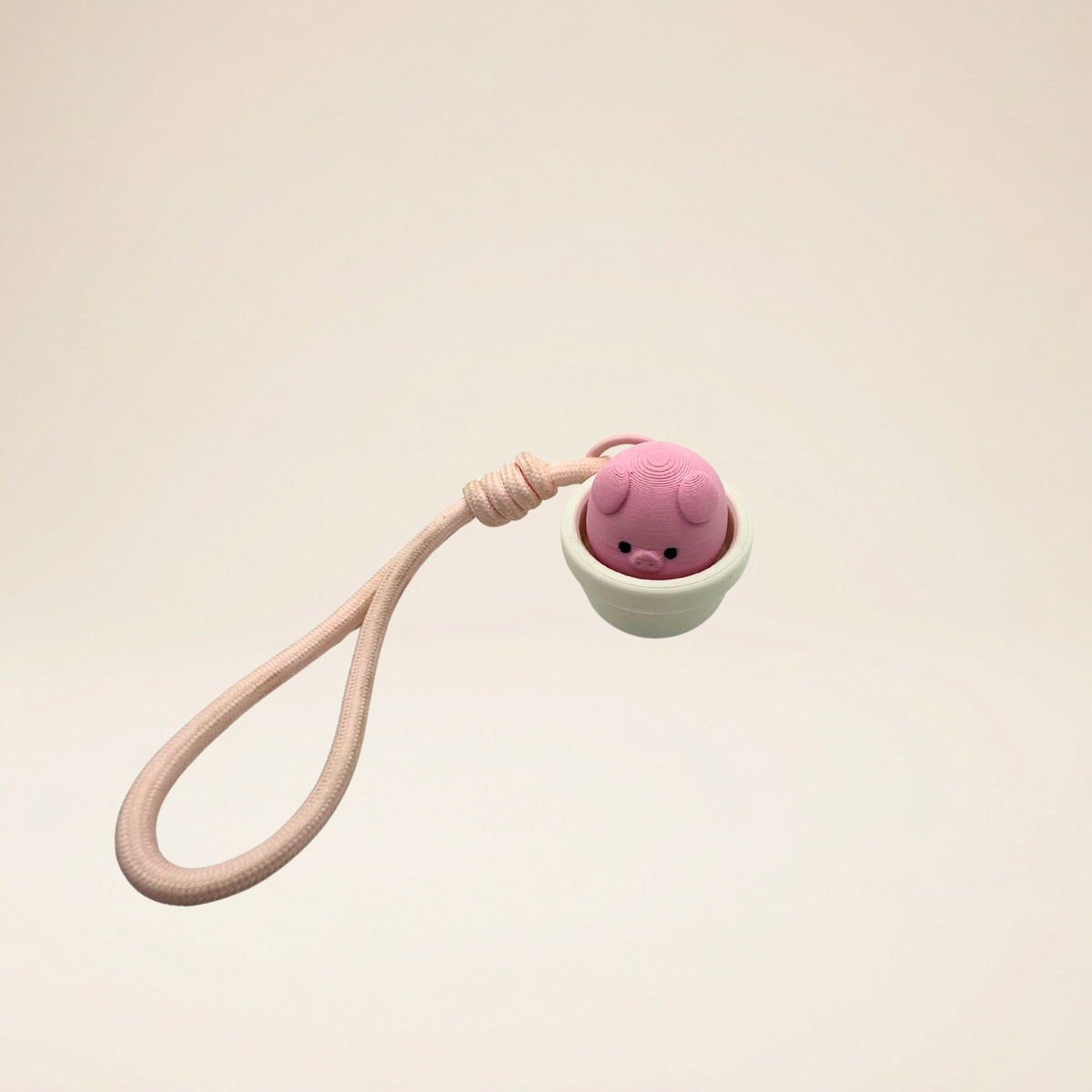 Pig in a Pot Clicker Keychain – 3D Printed Fidget Bag Charm