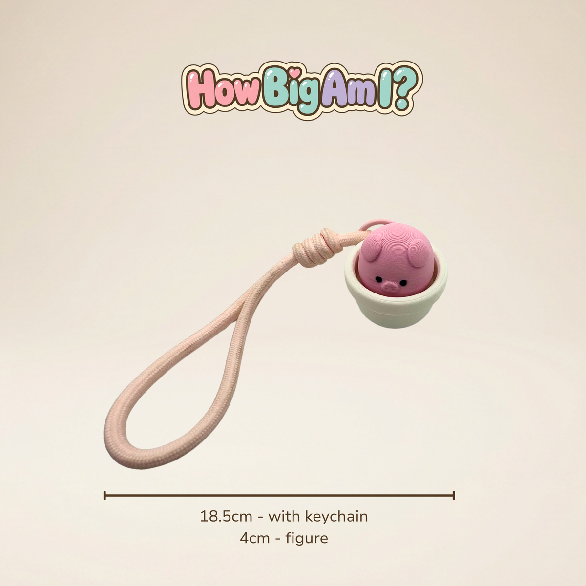 Pig in a Pot Clicker Keychain – 3D Printed Fidget Bag Charm