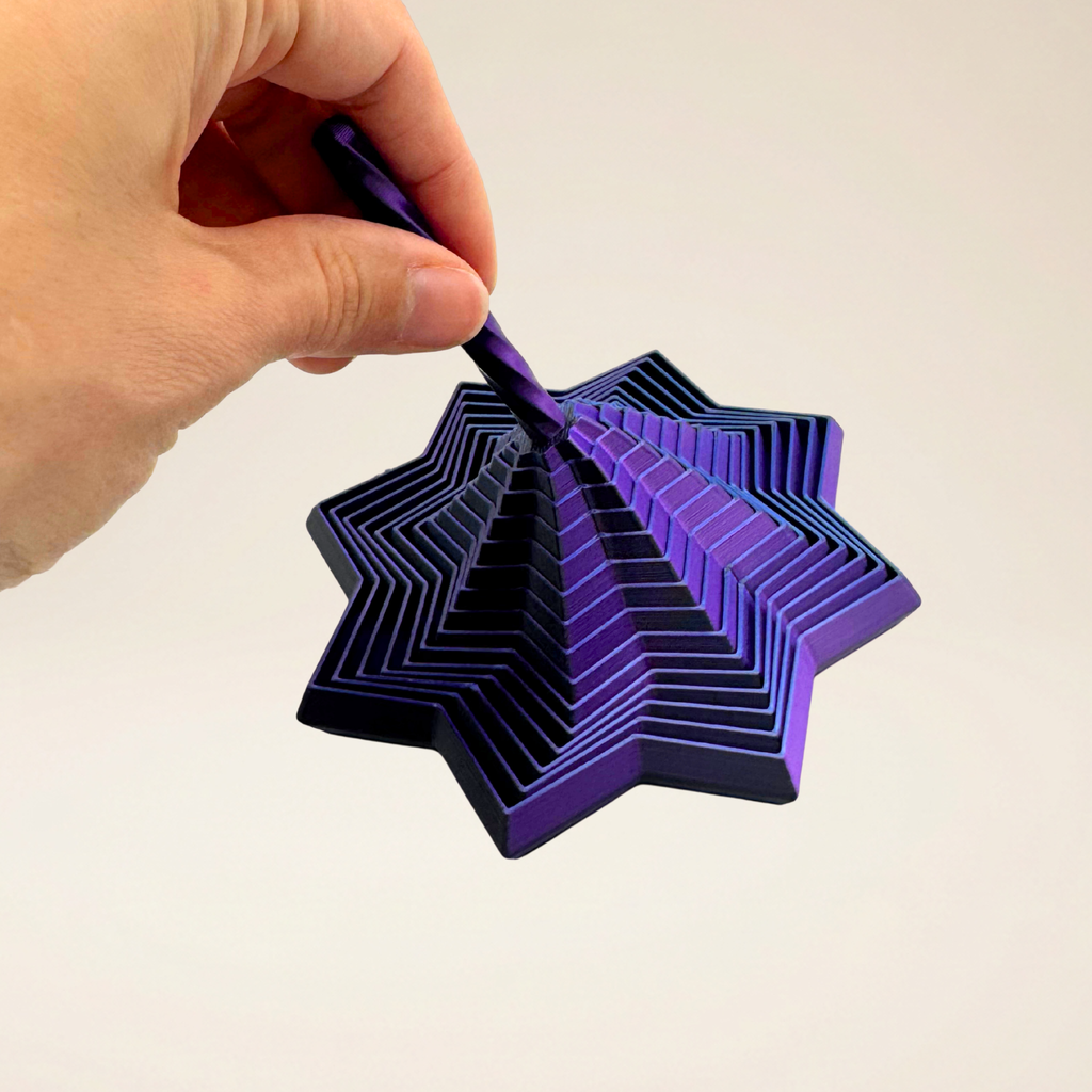 Spiral Star Fidget Toy – Cascading 3D Printed Sensory Desk Toy