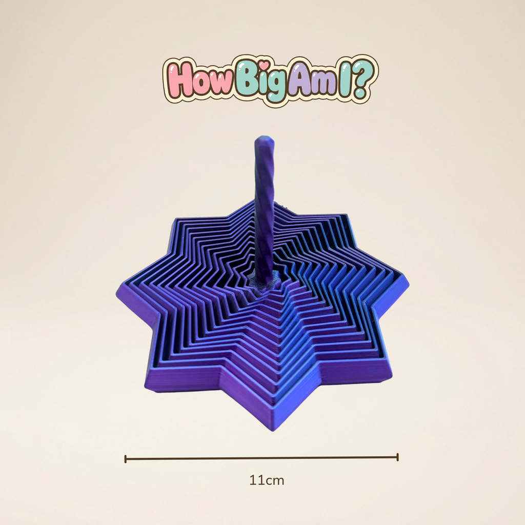 Spiral Star Fidget Toy – Cascading 3D Printed Sensory Desk Toy