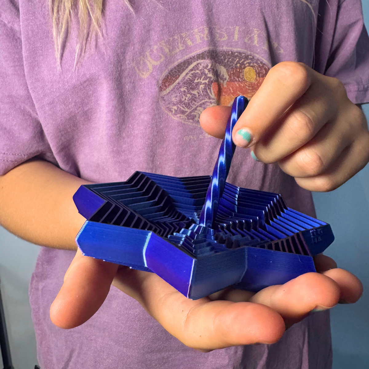 Spiral Star Fidget Toy – Cascading 3D Printed Sensory Desk Toy